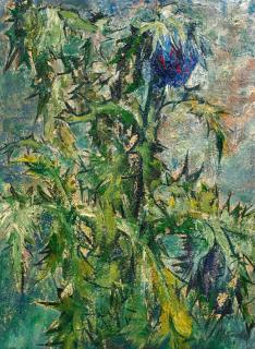 Emil Schumacher - Blühende Disteln.