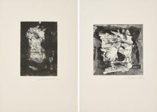 Emil Schumacher - Konvolut von 2 Radierungen.