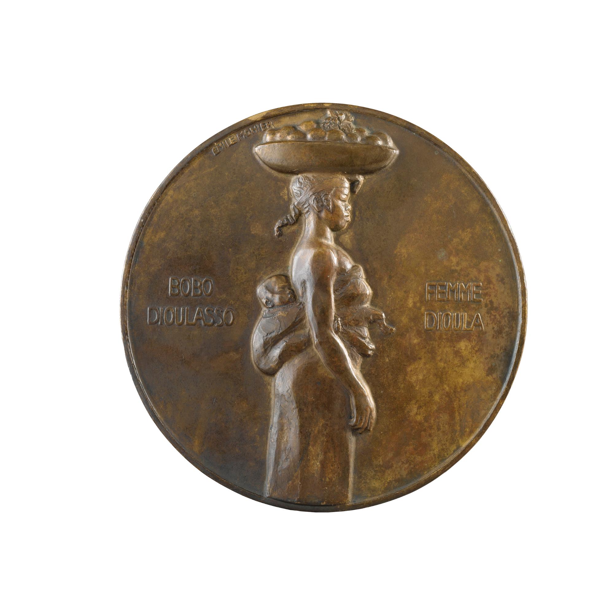 Emile Adolphe Monier - Huit Médaillons En Bronze Représentant Les Colonies Françaises D\'Afrique Occidentale