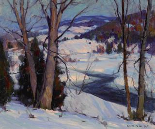 Emile Albert Gruppe - Trees By A Stream In The Snow