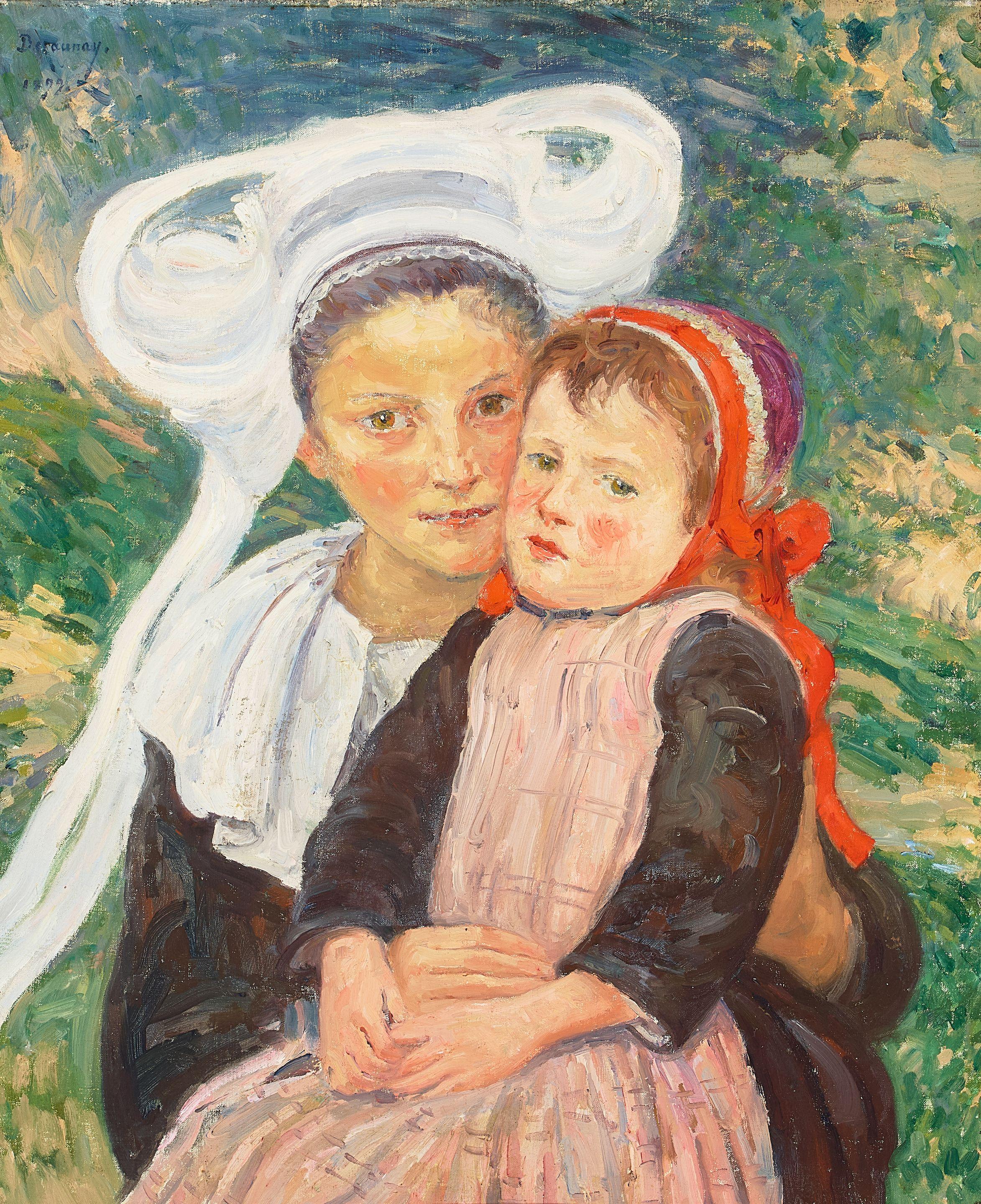 Emile Alfred Dezaunay - Maternite a pont aven