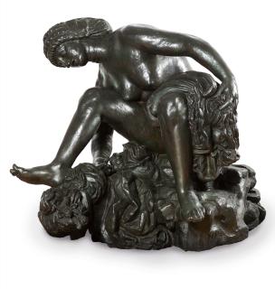 Émile-Antoine Bourdelle - Baigneuse accroupie au rocher.