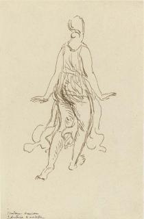 Emile-Antoine Bourdelle - Isadora Duncan dancing, seen from behind