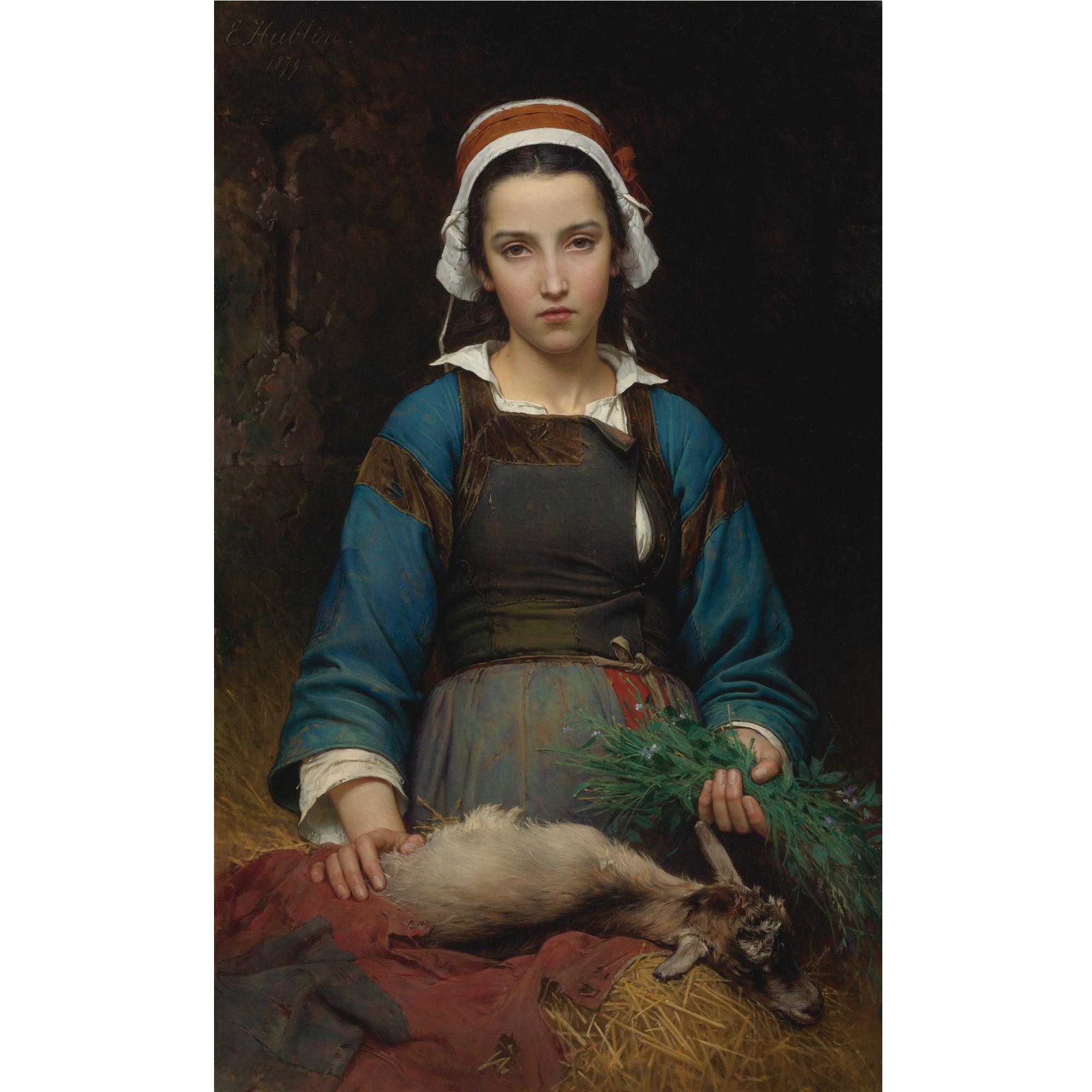 Emile Auguste Hublin - French A Friend In Need