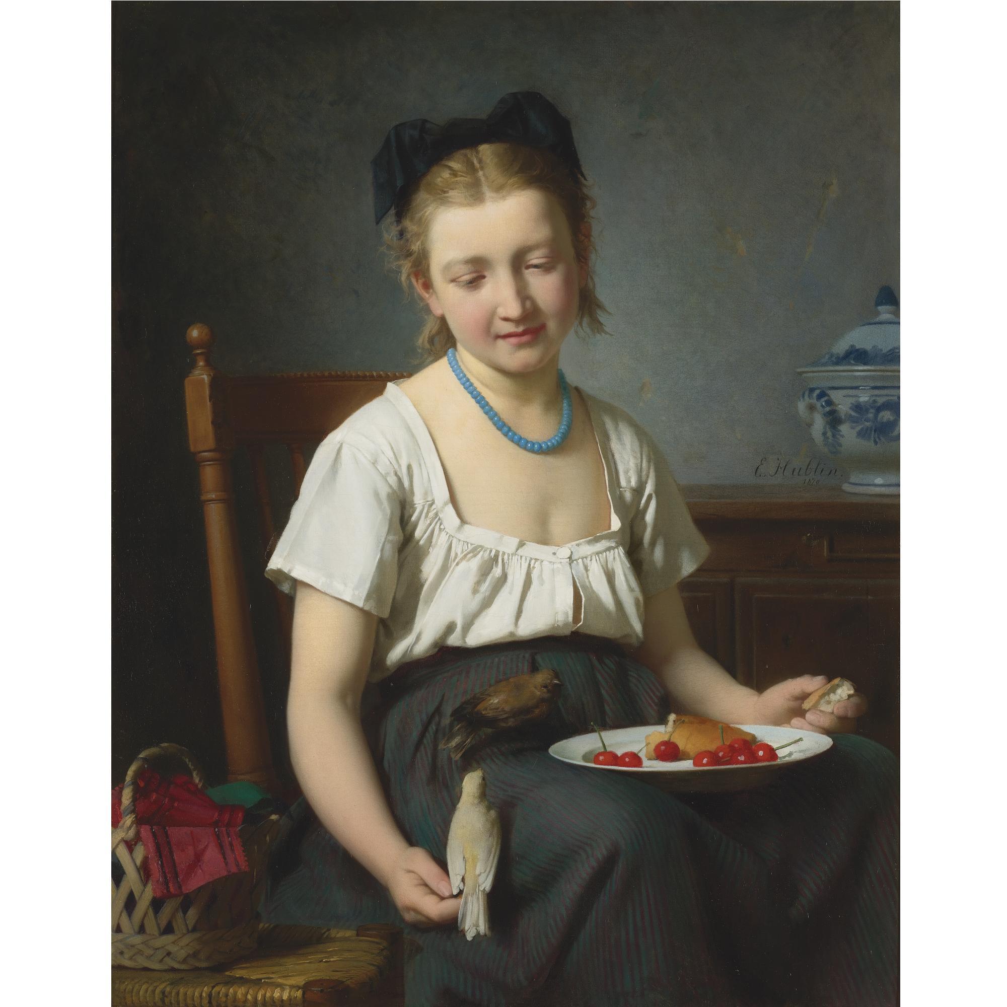 Emile Auguste Hublin - French Le Goûter