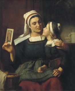 Emile Auguste Hublin - Motherly love