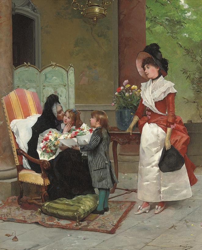 Emile Auguste Pinchart - The family visit