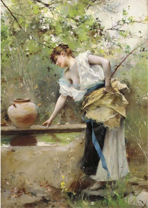 Emile Auguste Pinchart - The water carrier