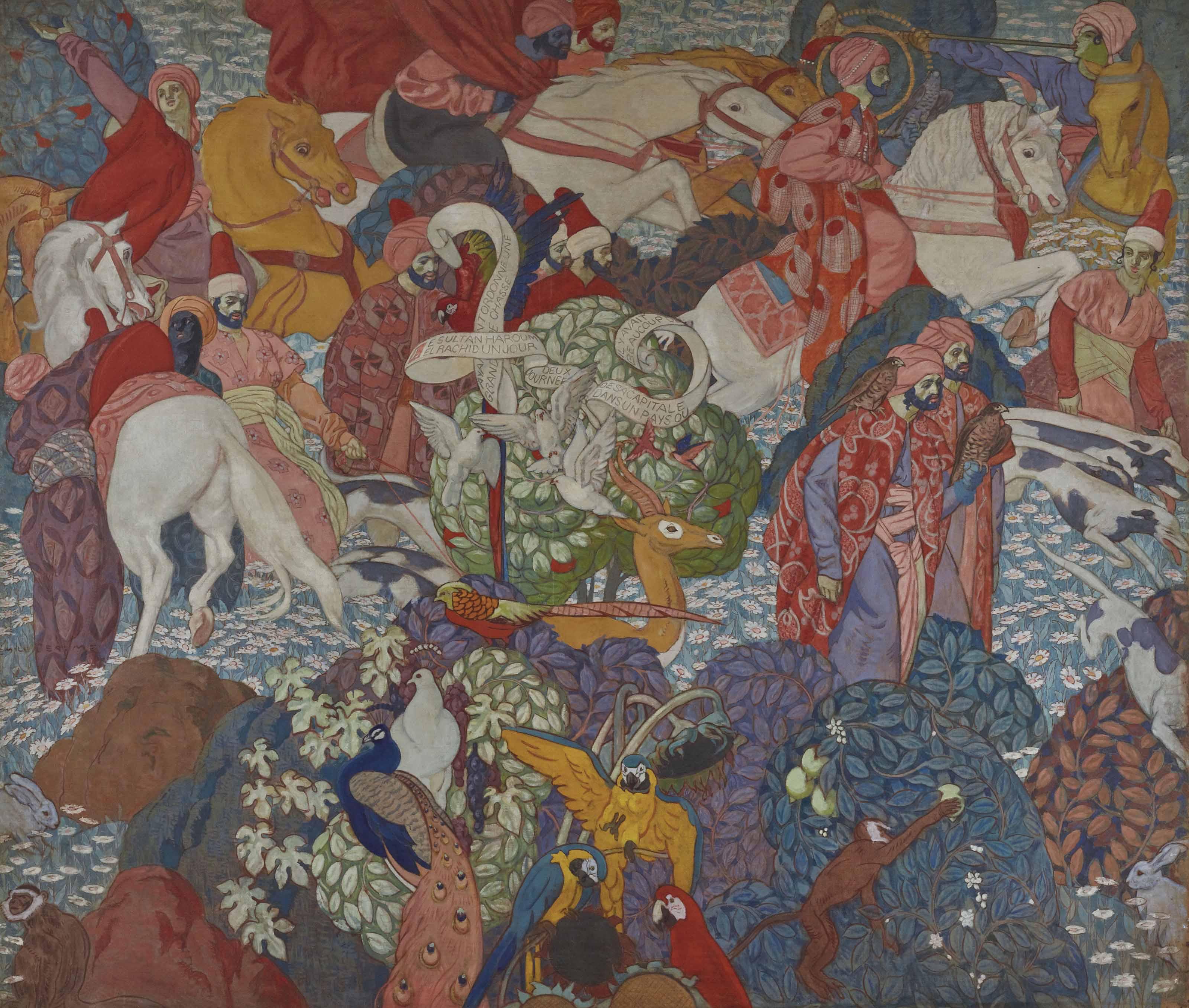 Émile Beaume - La chasse d\'Haroun al-Rachid