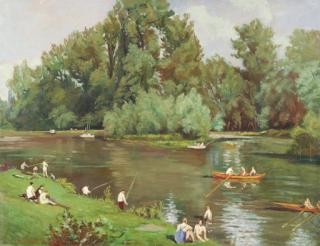 Emile Bernard - Au bord de la Marne