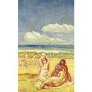 Émile Bernard - Baigneuses Sur La Plage