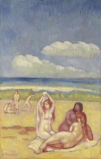 Émile Bernard - Baigneuses sur la plage