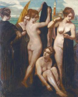 Emile Bernard - Bathers in the lagoon, Venice