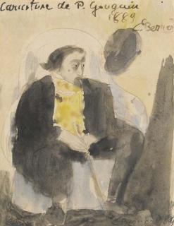 Emile Bernard - Caricature de Paul Gauguin - Costal Indien