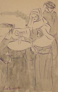 Émile Bernard - Cinq personnages bretons