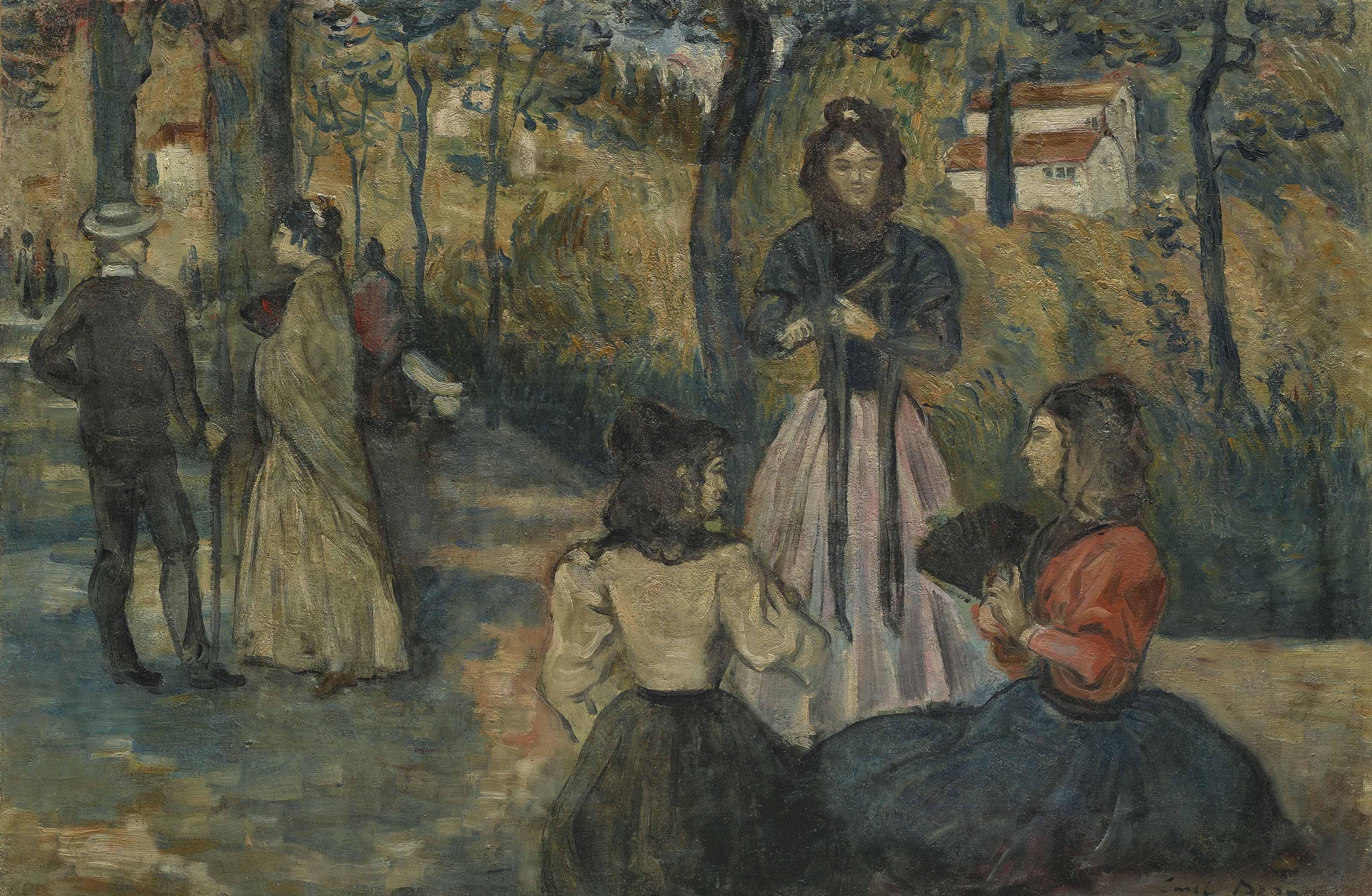 Émile Bernard - Conversation dans le parc