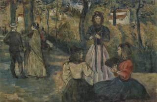 Émile Bernard - Conversation dans le parc