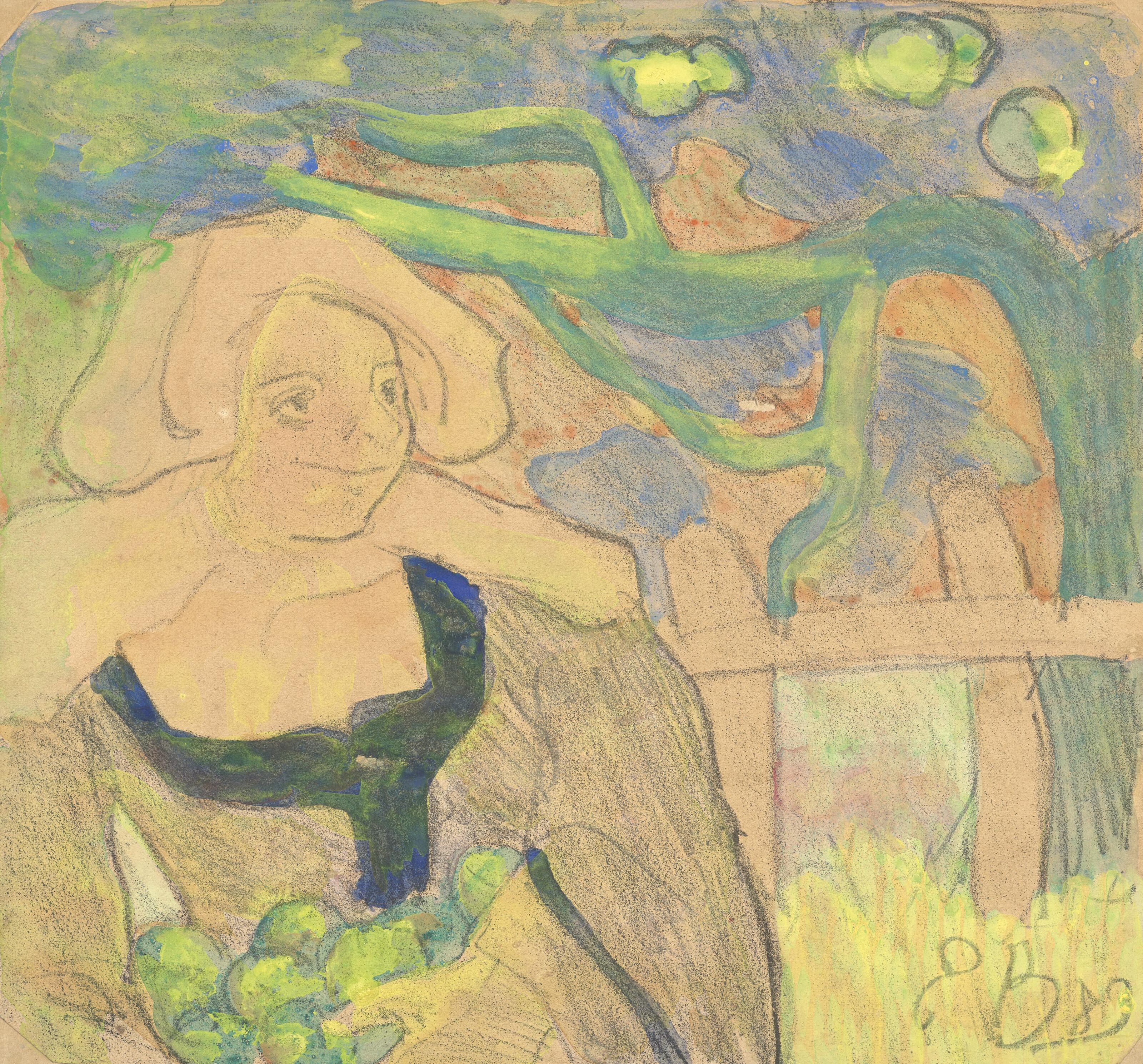 Émile Bernard - La Cueillette des pommes