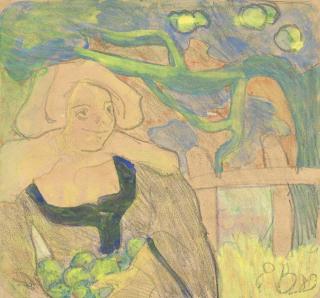 Émile Bernard - La Cueillette des pommes