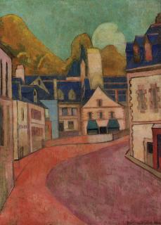Emile Bernard - La rue rose à Pont-Aven
