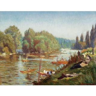 Émile Bernard - Les Bords De La Marne À La Varenne