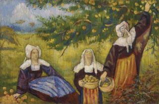 Emile Bernard - Les Cueilleuses De Pommes