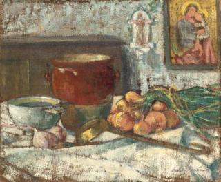 Emile Bernard - Nature Morte Aux Oignons