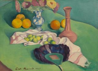 Émile Bernard - Nature Morte Aux Oranges À L\'Éventail