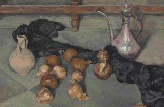 Emile Bernard - Nature morte aux pichet et oignons