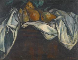 Émile Bernard - Nature Morte Aux Poires Sur Nappe Blanche