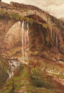 Émile Bernard - Paysage Près De Limoux Avec Un Vieux Pont