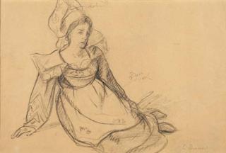 Emile Bernard - Paysanne Bretonne en costume de Pont Aven