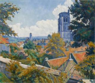 Émile Bernard - Vue Sur Tonnerre Avec L\'Église Notre Dame