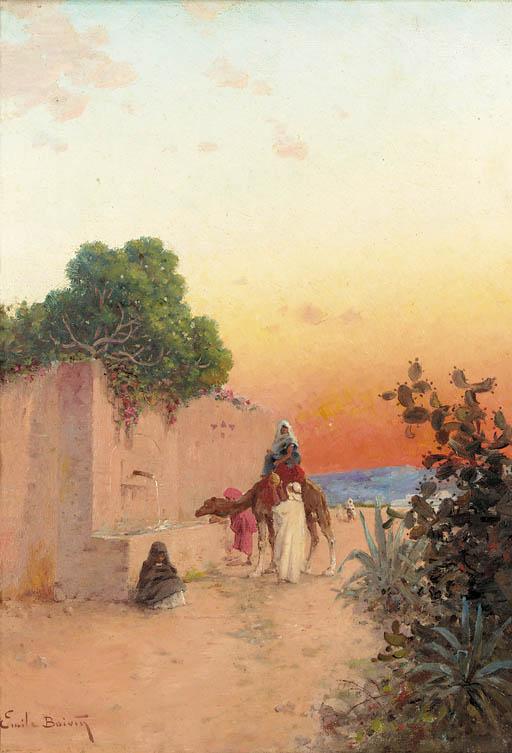 Emile Boivin - By the well at dusk