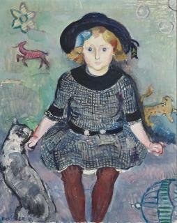 Emile Bressler - Enfant blonde 28 3/4 x 23 1/4in (73 x 59.1cm)