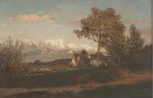 Emile Charles Lambinet - Près de la ferme, Normandie