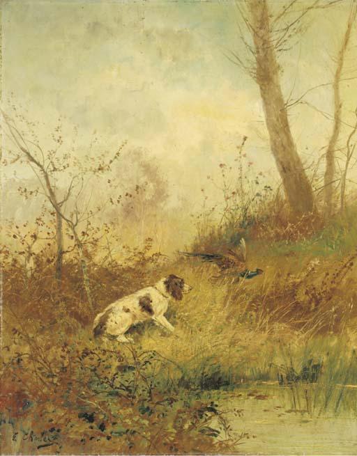 Emile Charlet - Chasse dans le marais