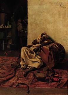 Emile Claus - A sleeping Arab musician