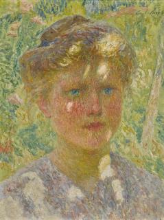 Emile Claus - Belgian jeune Fille Aux Cheveux Blonds