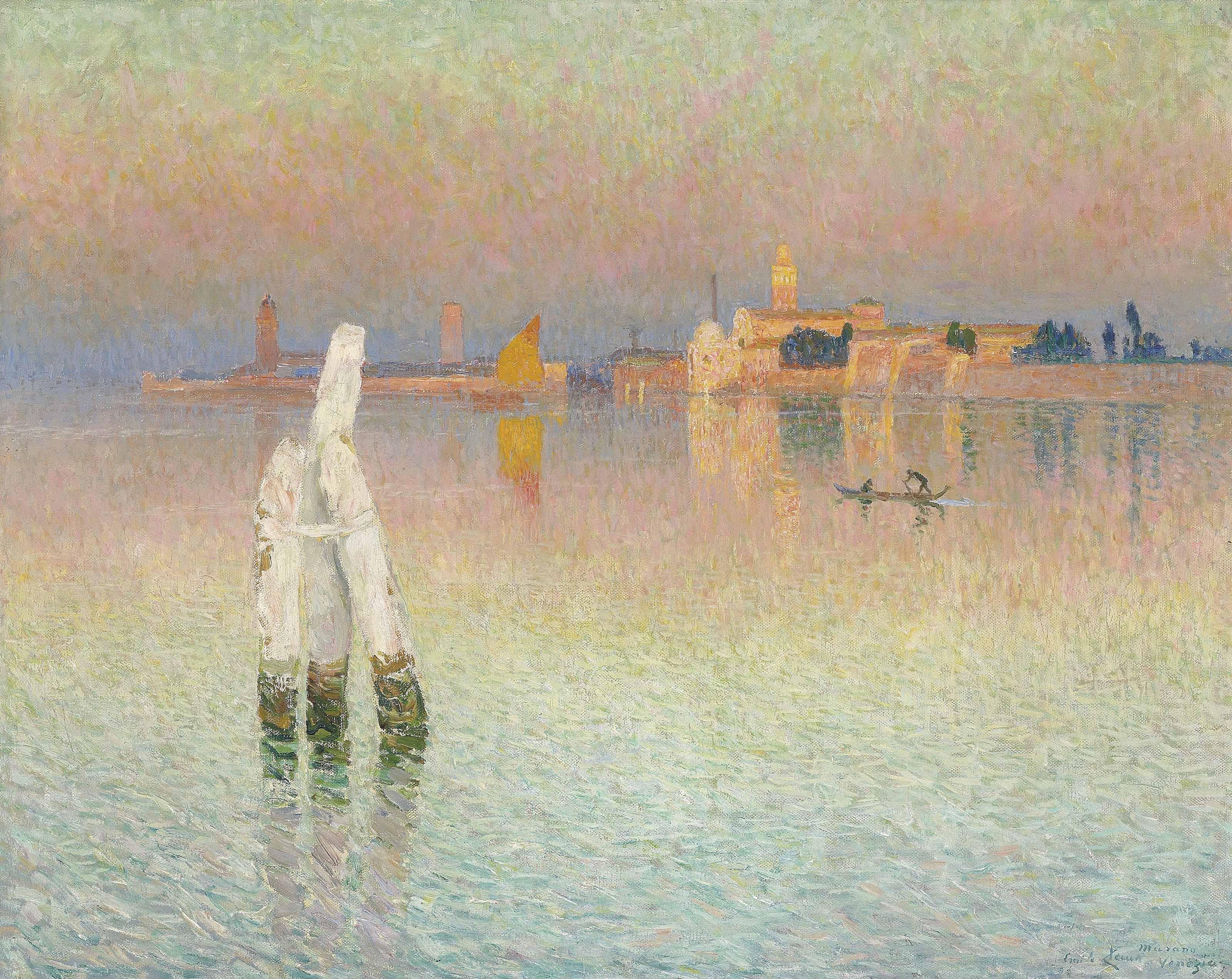Emile Claus - Vue sur Murano, lueur du couchant