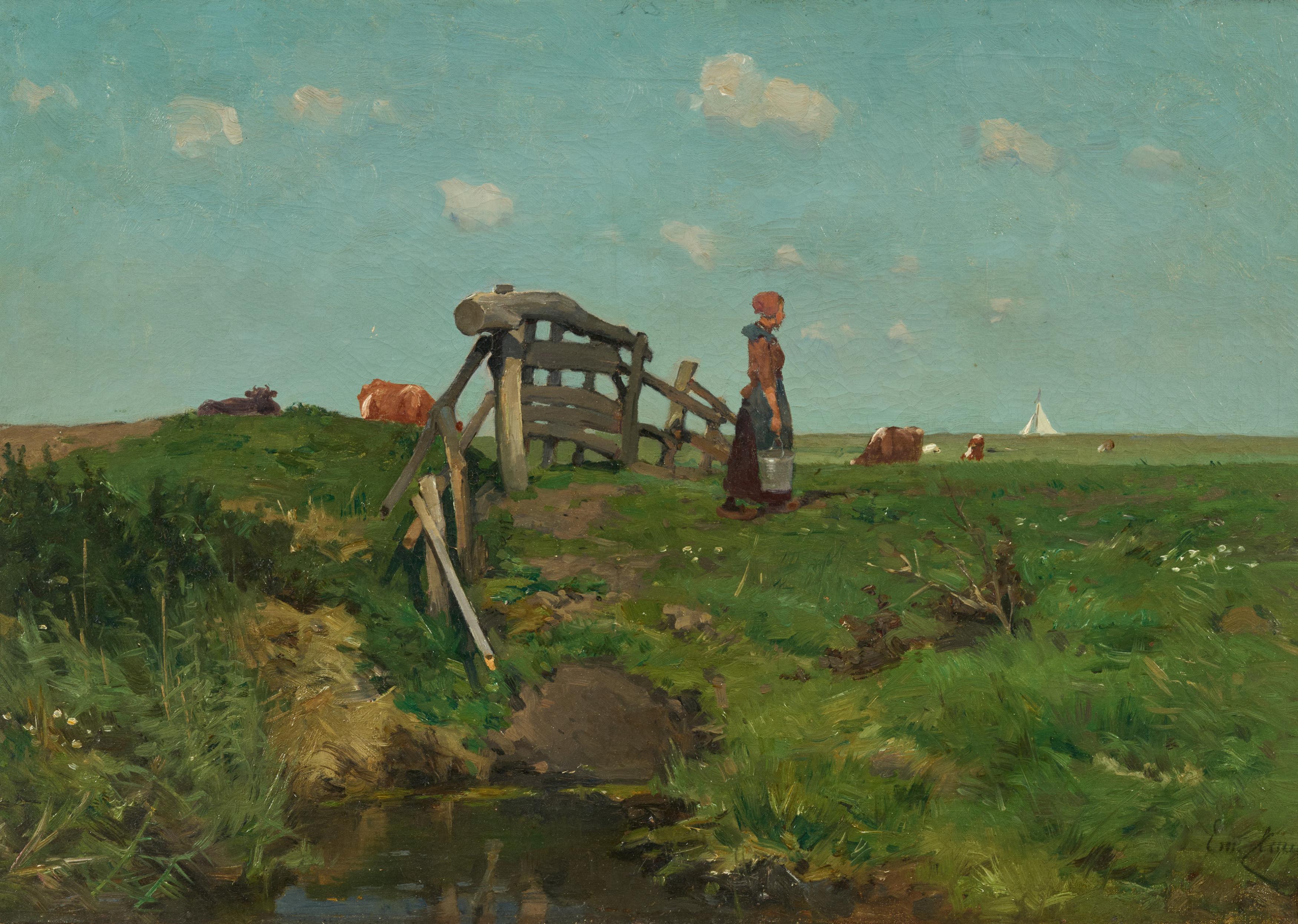 Emile Claus - Weite Wiesenlandschaft bei Domburg.