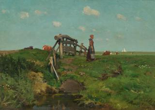 Emile Claus - Weite Wiesenlandschaft bei Domburg.