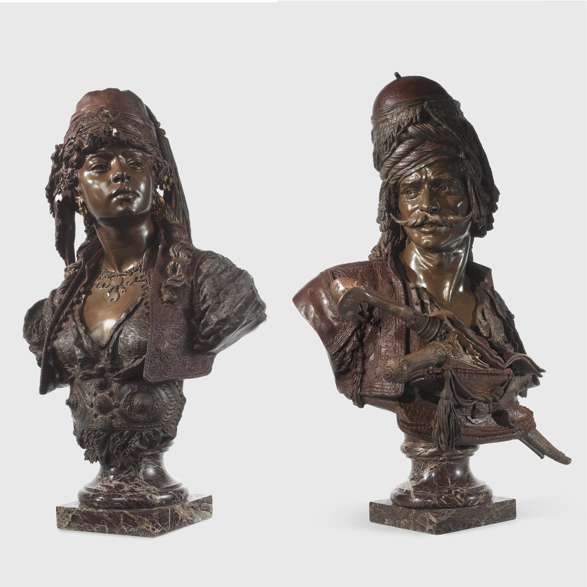 Émile-Coriolan-Hippolyte Guillemin - French Janissaire Du Sultant Mahmoud Ii And Jeune Fille Du Caire