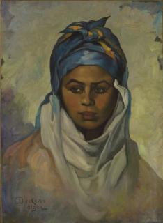 Emile Deckers - Portrait de femme algérienne