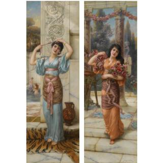 Emile Eisman-Semenowsky - After The Bath; Preparing For The Fête