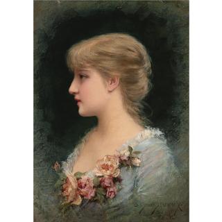 Emile Eisman-Semenowsky - Portrait Of A Fair Beauty