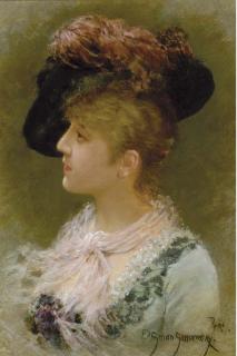 Emile Eisman-Semenowsky - The Feathered Hat