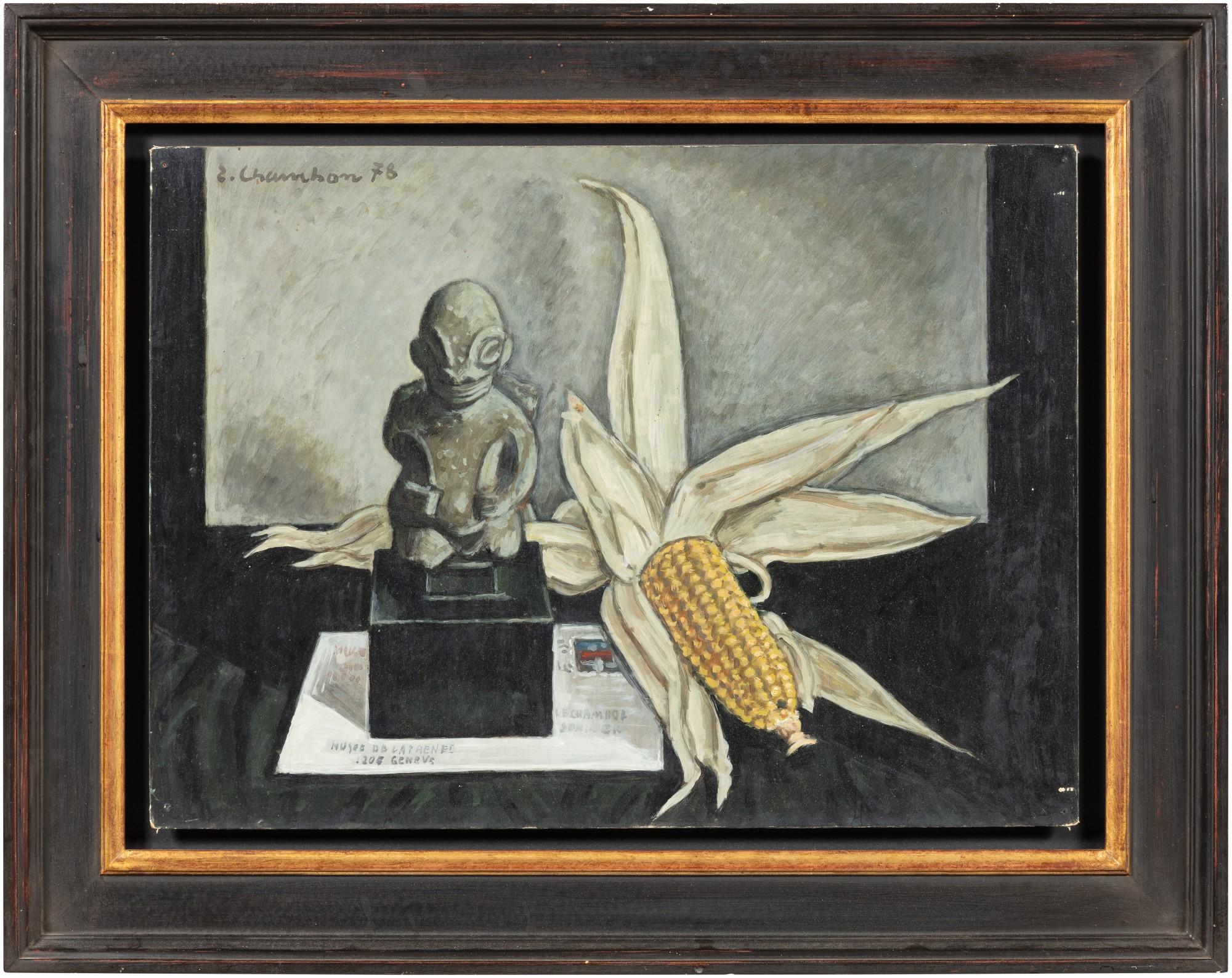 Emile-François Chambon - Corn and statue Maïs et statuette