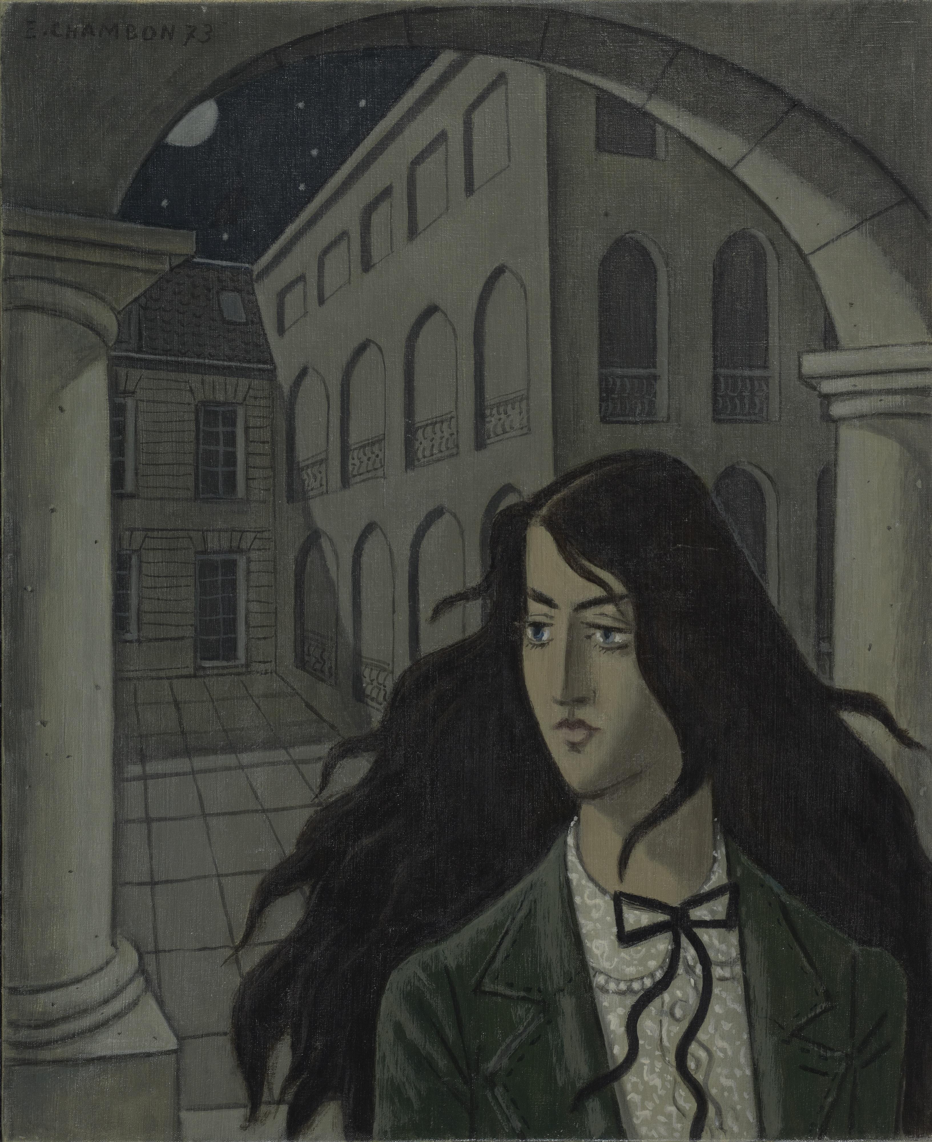 Emile-François Chambon - Cour De L\'Hotel-De-Ville (Nocturne), 1973 Town-Hall\'S Courtyard (Nocturne), 1973