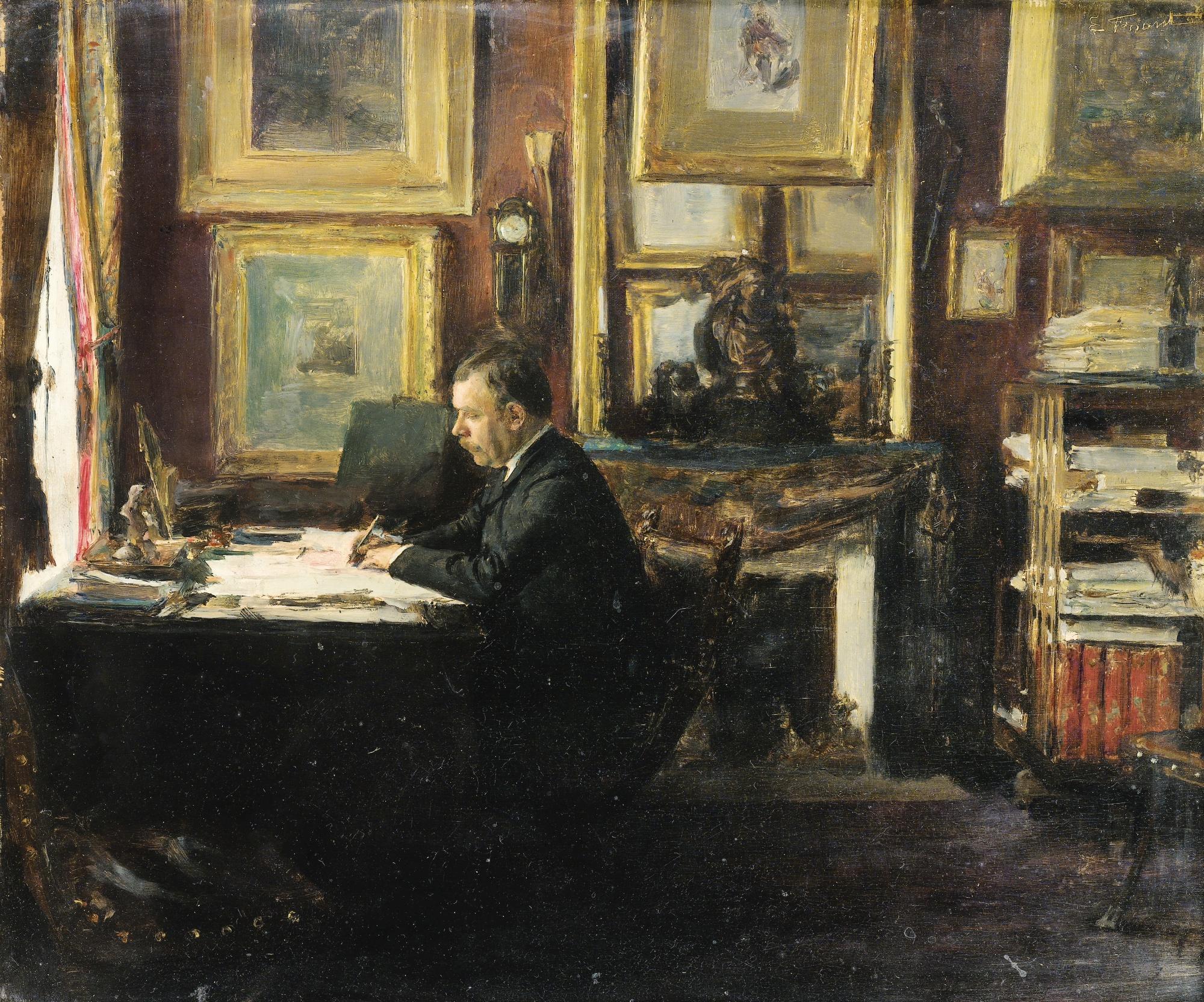 Emile Friant - Comedian Constant Coquelin Aka Coquelin Aîné In His Study